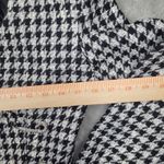 ZARA Black White Houndstooth Long Sleeve Cropped Shirt size Small Photo 3