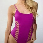 Red Carter  Purple One Piece Swimsuit NWT Sz. XS Photo 0