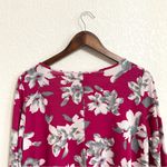 Clara Sun Woo Womens Tunic Top Berry Pink White Asymmetrical Hem Size Small Photo 3