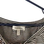 Anthropologie  Monteau Women's Size Medium Striped‎ Peplum Baby Doll Top Photo 3