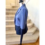 Banana Republic  Navy & Cornflower Two Tone Blue Herringbone Wool Blazer Photo 1