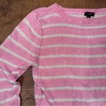 Talbots 100% Linen Knit Crewneck Casual Striped Sweater Photo 3