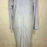 Oscar de la Renta  Ladies S/M Baby Blue Plush Full Zip Lg Sleeve Robe Housecoat Photo 3
