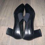 Amalfi Italy Pillow Navy Blue Leather Block Pumps Career or Dressy Size 9 AAAA Photo 9