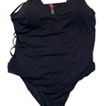 Ymi Women's 3XL Black One Piece Swimsuit Lace-Up Sides Photo 0