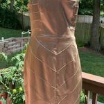 Vera Wang Women’s  Lavender Label Beige Gold Sleeveless Bodycon Dress Size 8 Photo 0