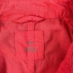 Aerie Linen Blend Coverup Shirt Women's Large Haute Coral Lightweight Collared Photo 6