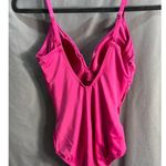 NEW Time And Tru Woman's Pink V Wire One Piece Swimsuit Medium (8 Photo 1