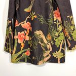 Tempo Paris Anthropologie Faux Suede Botanical Floral Open Front Blazer Jacket Photo 9