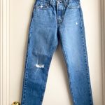 Levi's Wedgie Icon High Rise Button Fly Distressed Straight Leg Jeans Photo 1