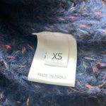 La Ligne Fuzzy Wuzzy V Neck Sweater Navy Blue Size XS Photo 14