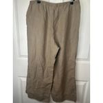 J.Jill Linen Pants Pull On Elastic Waist Casual Neutral Trousers Medium Office Tan Photo 3