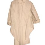 San Joy  white 3/4 sleeve high low top. Size small Photo 0