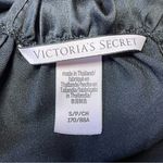 Victoria's Secret Victoria’s Secret Black Satin Romper Adjustable Back Tie Womens Small Teddy Pj Photo 4