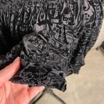 Free People A Little Twist Black Velvet Floral Off The Shoulder Top Size Small Photo 2