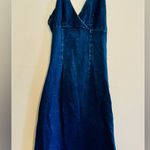 Vintage Denim Halter Dress Y2K Sz S/M Blue Photo 0