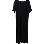 Free People New x Vintage Souls Black Hibiscus Waffle Knit Maxi Dress Size XS Photo 4