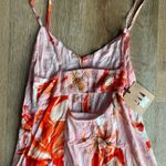 Abel the label  Pink Red Floral Maxi Dress NWT Size Small Cutout Summer Vacation Photo 4