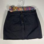 PacSun  Back Zip Denim Jean Mini Skirt Womens Juniors Size 25 Faded Black Photo 1