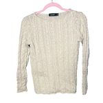 Lauren Ralph Lauren Chunky Knit Sweater Womens Sz Large Cable Preppy Crew Neck Photo 0