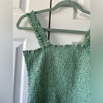 ZARA NWOT  Green Ruffle Crinkle Mini Dress Photo 5