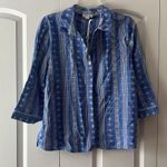 Ultra Pink  EMBROIDERY EYELET BUTTON DOWN SHIRT NWT Size Medium New Photo 1