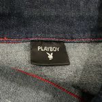 Playboy Vintage Bunny Denim Jacket Pink Glittery Bunny Logo Women's M Photo 5