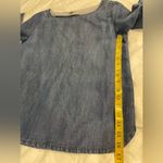 J. Crew denim pullover top. 80% Lyocell 20% Linen. Size 10 Photo 5
