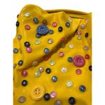 Yellow faux leather button multi color clutch handbag SKU CS8019/2783971 Size M Photo 1