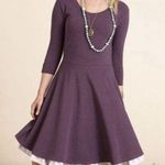 Matilda Jane  Queen of Hearts Plum 3/4 Sleeve Dress Sz S Photo 0
