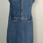 Contempo Vintage 90s 100% cotton denim button dress size 12 Photo 0