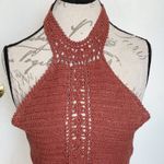 American Eagle Womens Sz Small Halter Top Crop Boho Hipster Festival Bohemian Photo 3