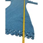 St. John  Blue Crochet Knit Long Sleeve Dress XS $1195 Photo 8