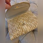 NWOT Woven Straw Clutch Tan Photo 4