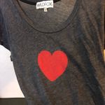 Wildfox Red Heart Tokyo Lounge Tee Shirt Grey Gray Small Photo 3