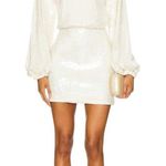 ROTATE Sequins Dress in Egret 38 New Womens Mini Long Sleeve Cocktail White Size undefined Photo 0