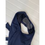 Michael Kors NWOT  One Piece Bathing Suit Navy Blue Lace Up Halter Swimsuit Sz S Photo 4