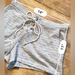 Aerie  by AEO Women’s Size Small Poly/Cotton Blend Gray Striated‎ Lace Up Shorts Photo 5