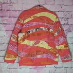 Coldwater Creek MESH COLORFUL ART TO WEAR BOHO LEAF NEON JACKET 1X Photo 1