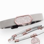 NWT KEEP COLLECTIVE Pavé Geo Bar Rose Gold Charm Multiple Photo 1