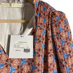 Marie Oliver Alana Floral Kaleidoscope Silk Long Sleeve Ruffled Mini Dress XXS Photo 4
