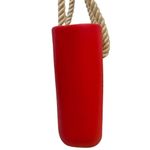 Beach Tote Red Rubber Canvas Lined Tote bag with braided rope handle Photo 3