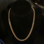 New 18K Gold Plated Cuban Link Necklace Unisex 17" + extender Photo 0
