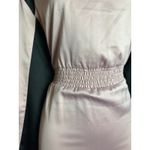 Urban Revivo Mini Dress Pink Black Long Sleeve Smocked Waist Party Size 6 Photo 3