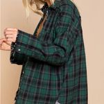 POL NWOT plaid to paisley oversized flannel button down bandana/western L Photo 2