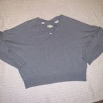 Dreamers Dusty Blue Cropped Sweater Size Medium Like New Photo 0