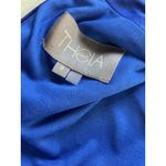 Theia Cobalt Smooth‎ Mermaid Sleeveless Crepe Gown w/ Satin Crisscross Size 8 Blue Photo 9