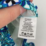 Assets by Spanx Woman's Sz S Blue Geometric Tile Halter Neck One Piece Swim Suit Photo 4