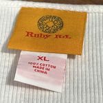 Ruby Rd women’s XL ivory tank ribbed and beaded semi sheer see pics for flaws White Photo 2