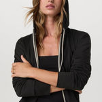 Vuori Halo Performance Hoodie 2.0 Lightweight Full Zip Hoodie Black Jacket Photo 0